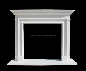 Modern Style Fireplace Mantel Surround Marble