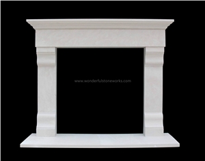 Modern Style Fireplace Mantel Surround Marble