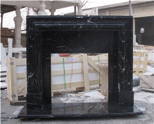 Nero Marquina Fireplace Mantels Surrounds Hearth