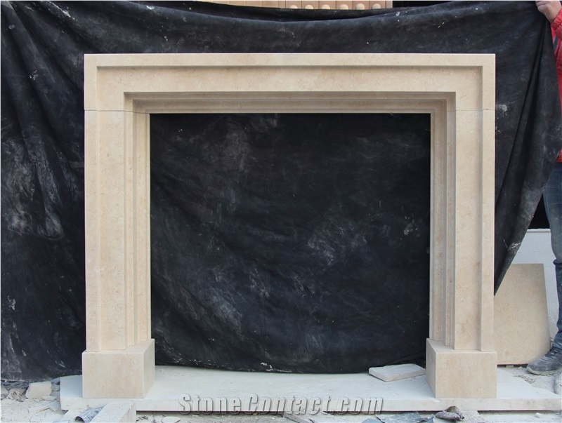 New Cream Marfil Fireplace Mantels Surround Hearth