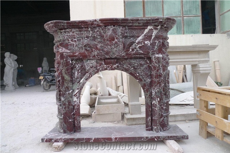 Rosa Levante Marble Fireplace Mantels Surrounds