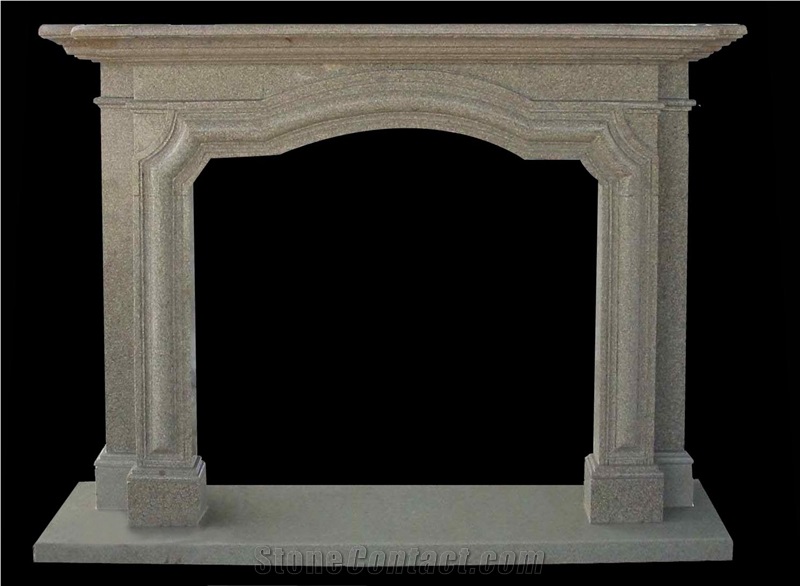 Stone Fireplace Surrounds Mantel with Crema Bello Limestone