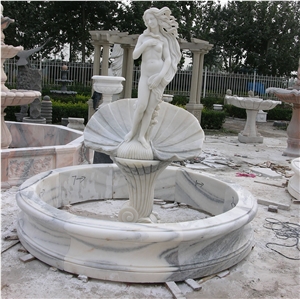 Stone Fountain Sculptured Landscaping Park Garden