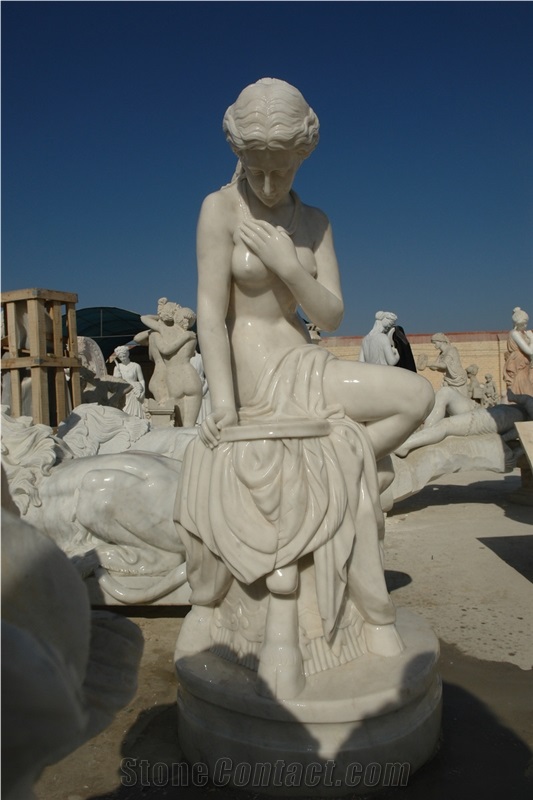 Travertine Garden Statue Custom Statuary Sculpture