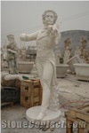 Travertine Statues Handcarved Human Sculptures