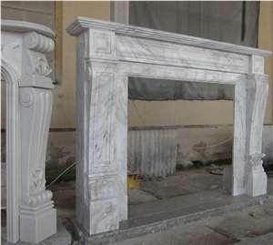 Volakas Marble Fireplace Mantels Surrounds Quyang