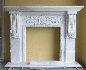Volakas Marble Fireplace Mantels Surrounds Quyang