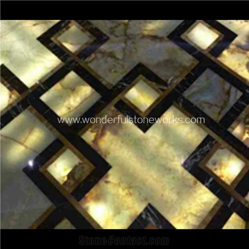 Waterjet Medallions Flower Pattern Floor Decor