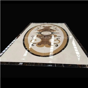 Waterjet Medallions Oval Pattern Floor Decor
