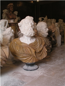 White Marble Bust Head Statue Portrait Statuary