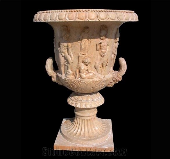 White Marble Flower Pots Stone Vases Stone Urns