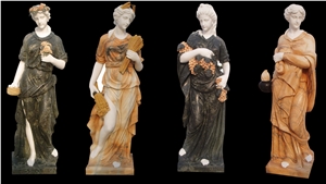 White Marble Handcarved Stone Sculptures