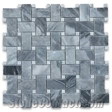 Bardiglio Brick Marble Bathroom Floor Mosaic