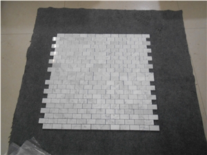 Bathroom Floor Mosaic Carrara Marble Brick Mosaic