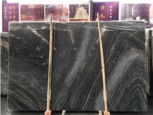 Black Serpeggianite Wood Marble Slabs