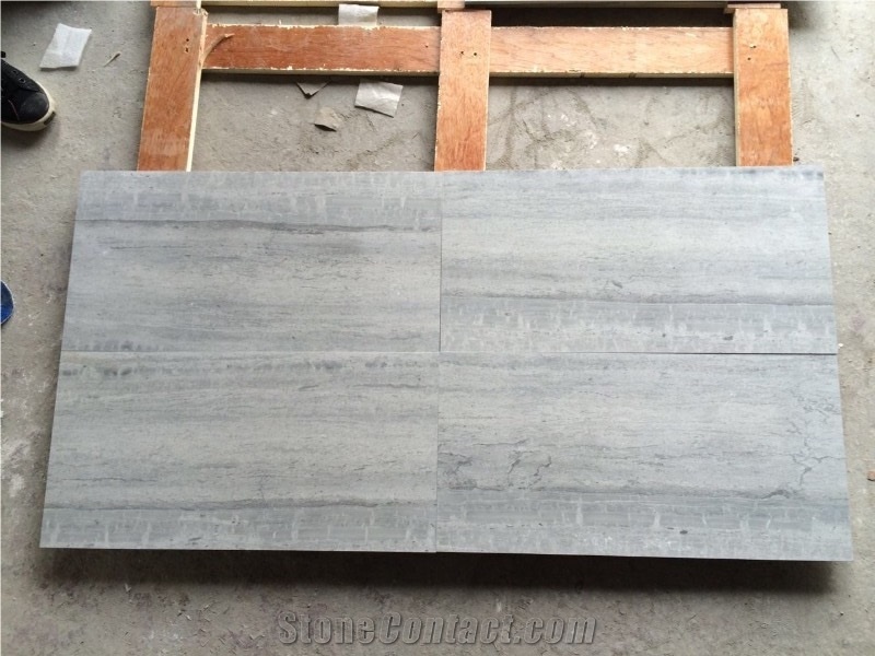 Blue Wood Marble Polished Tiles Slabs from China