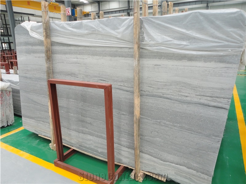 Blue Wood Marble Polished Tiles Slabs from China