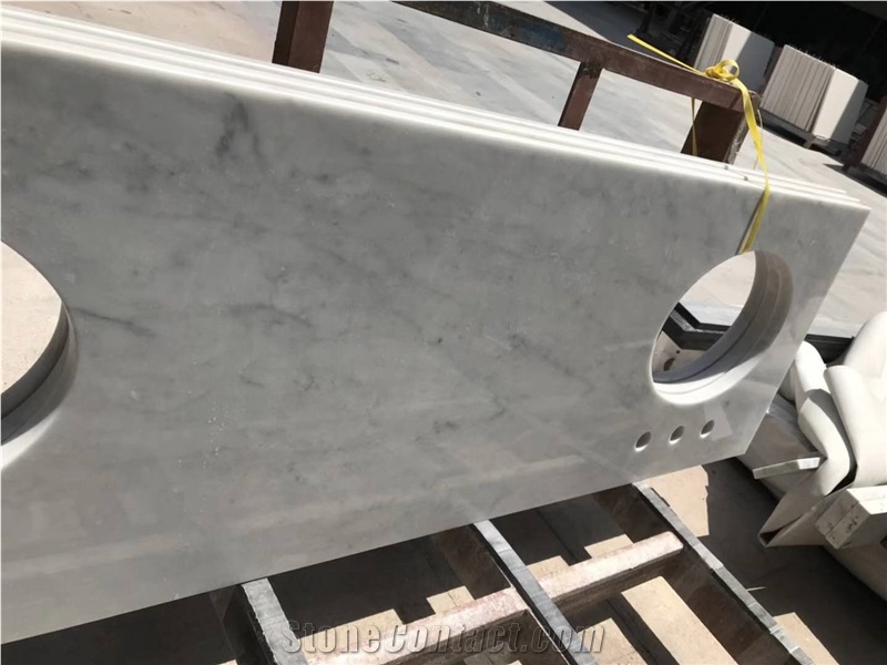 Carrara Marble White Kitchen Countertops