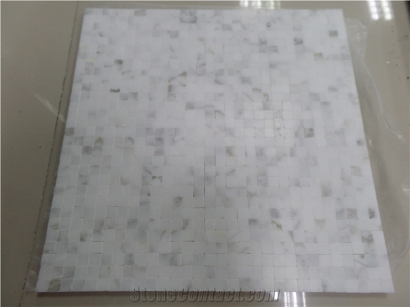 Carrara White Marble Square Mosaic Tiles