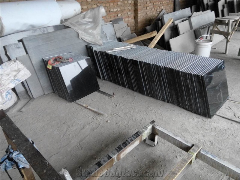 China Black Granite 2cm Slabs Polished Floor Tiles