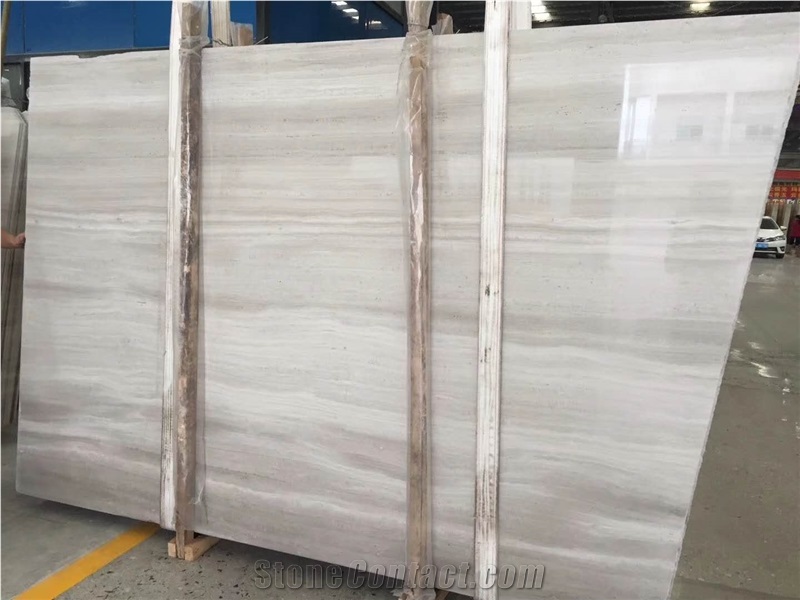 China Marble Slabs Floor Tiles White Wood Marble