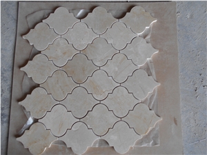 Crema Marfil Arabesque Marble Wall Mosaic