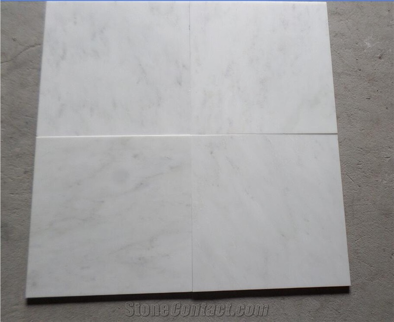 Danba White Marble Slabs Floor Tiles for Bathroom
