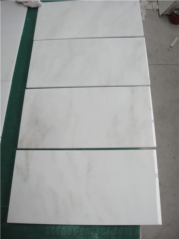 Danba White Marble Slabs Floor Tiles for Bathroom