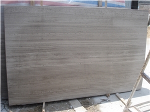 Grey Wood Grain Marble Slabs Polished Wall Tiles