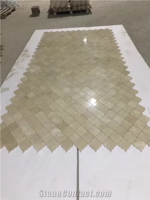 Herringbone Marble Mosaic Bathroom Mosaic