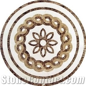 New Design Marble Waterjet Cut Round Medallions