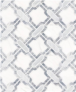 New Design Water-Jet Bathroom Floor Pattern Mosaic