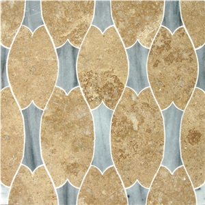 New Marble Design Mosaic Waterjet Floor Mosaic