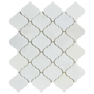 New White Marble Arabesque Backsplash Mosaic