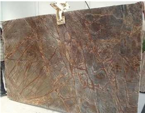 Rain Forest Brown Marble Slabs Polished Wall Tiles