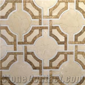 Waterjet Marble Kitchen Backsplash Pattern Mosaic