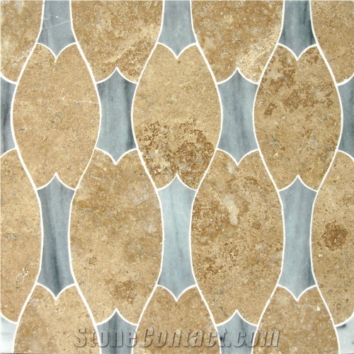 White & Grey Marble Mosaic Kitchen Pattern Mosaic