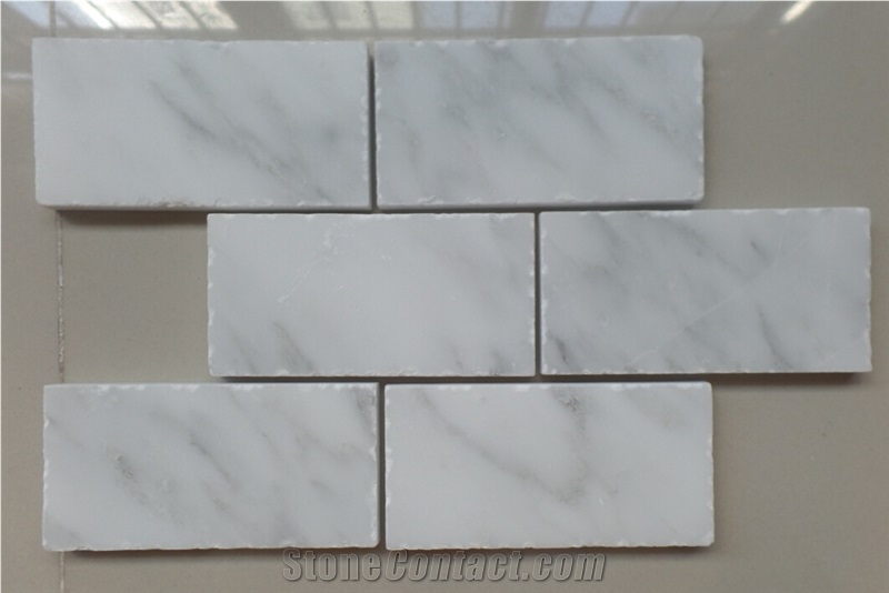 White Marble Brick Bathroom Backsplash Mosaic