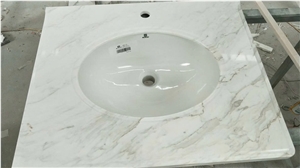 White Marble Kitchen Custom Countertops