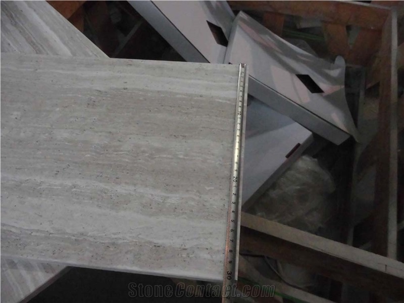 White Wood Slabs Marble Flooring Tile Walling Tile