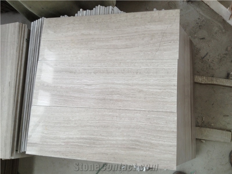 White Wood Slabs Marble Flooring Tile Walling Tile