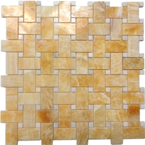 Yellow Kitchen Backsplash Mosaic Floor Mosaic