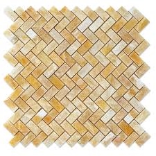 Yellow Kitchen Backsplash Mosaic Floor Mosaic