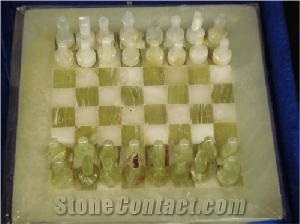 Mi 23 Chess Boards Made with Marble and Onyx in Different Colors