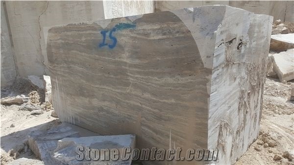 Silver Travertine Stone, Turkey Silver Travertine Block
