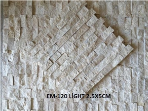 Light Travertine Split Face Mosaic Tiles