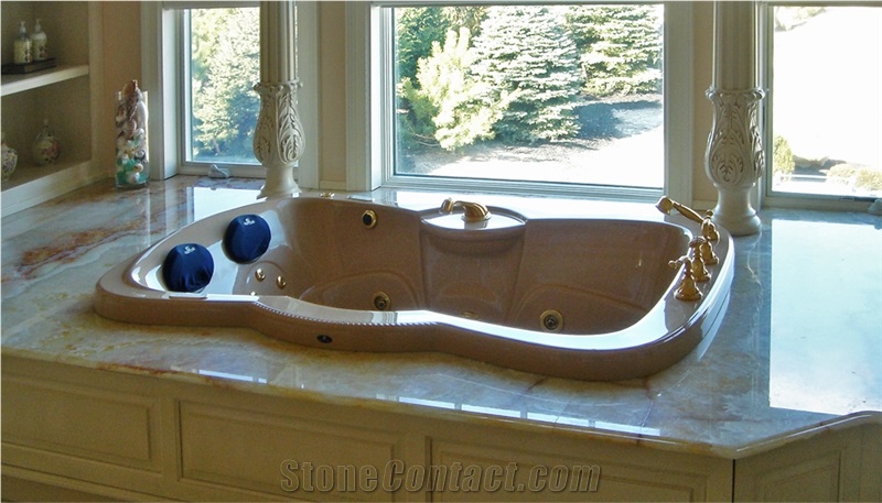 Honey Onyx- Onice Mirafiori Bath Tub Deck