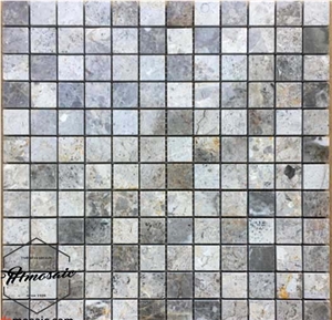 48x48 Grey Natural Stone Mosaic Vietnam