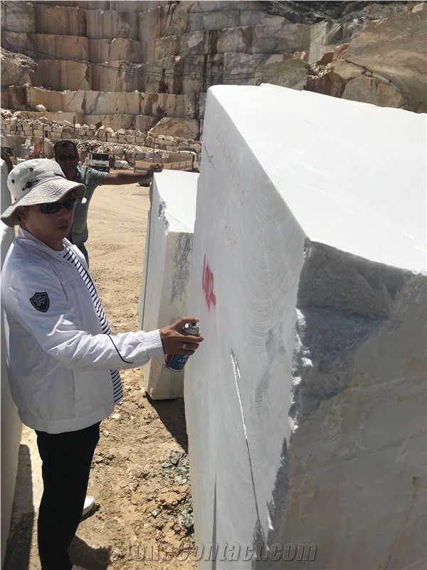 Imperial White Marble Block, Turkey White Marble