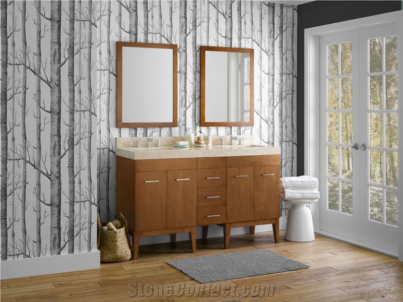 Stone+Ceramic Tile Residential Bathroom Design